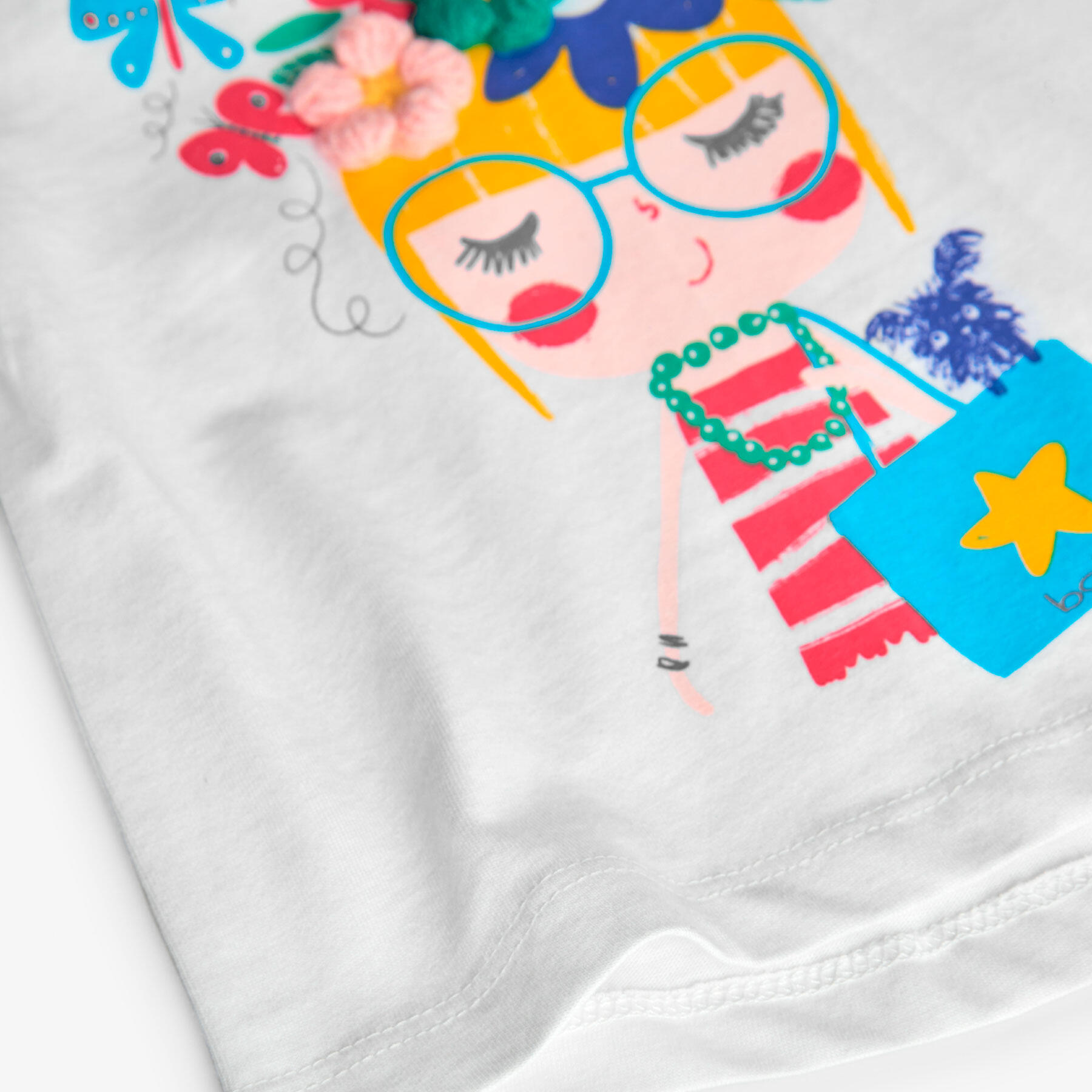Camiseta Gimnasia Niña Boboli Blanco 4/4