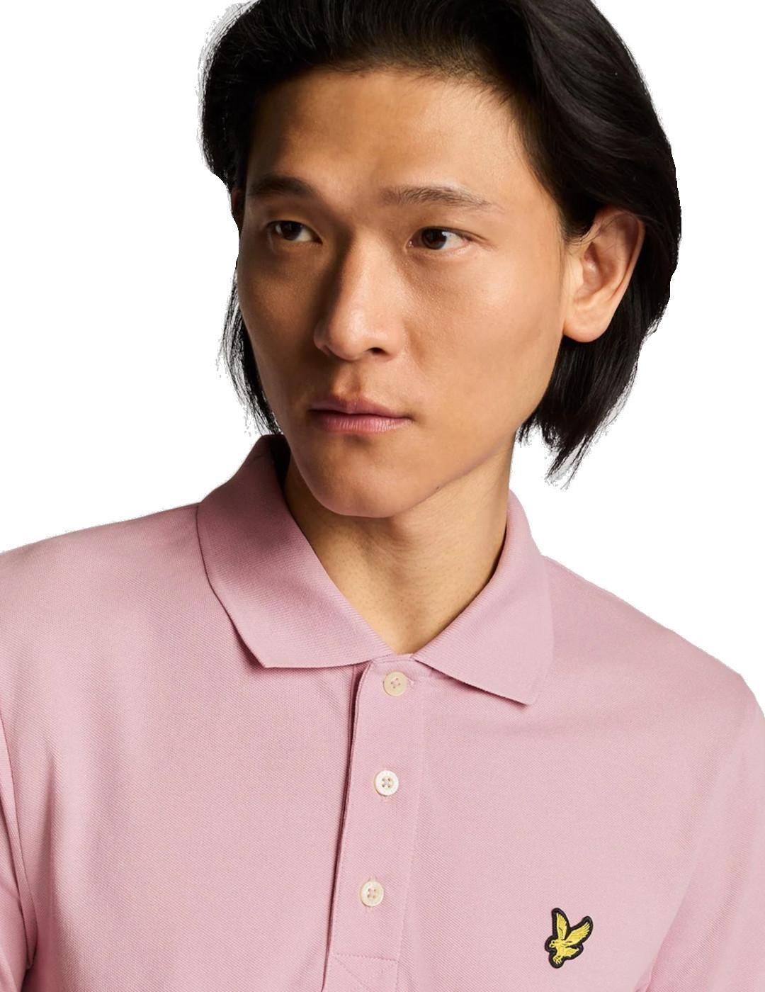 Polo para Hombre Lyle & scott Plain Rosa 4/4
