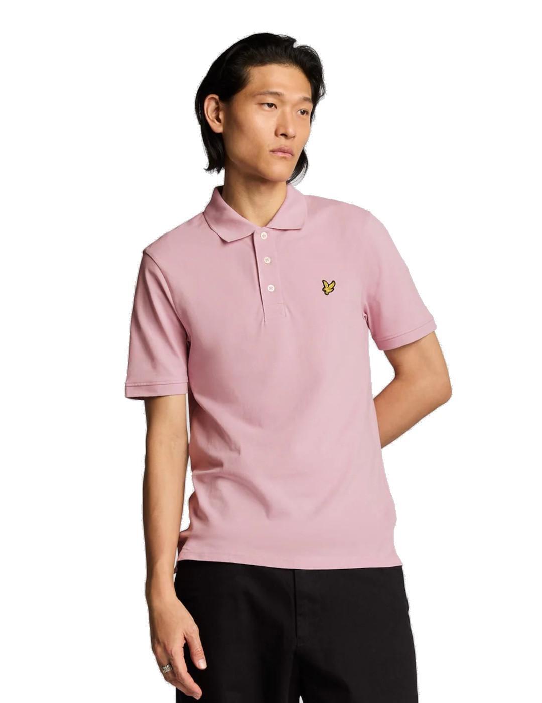 Polo para Hombre Lyle & scott Plain Rosa 2/4