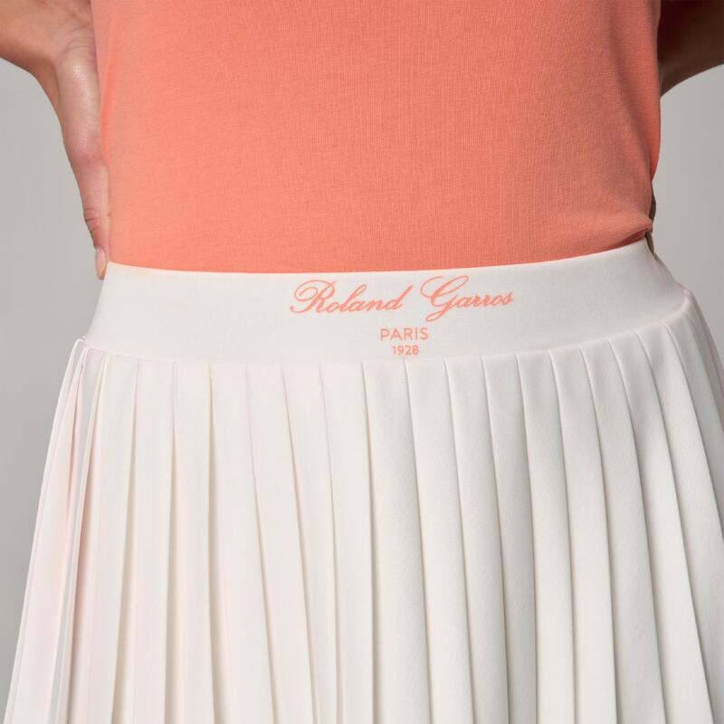 Jupe plissée Sporty Chic Femme Roland-Garros - Ecru
