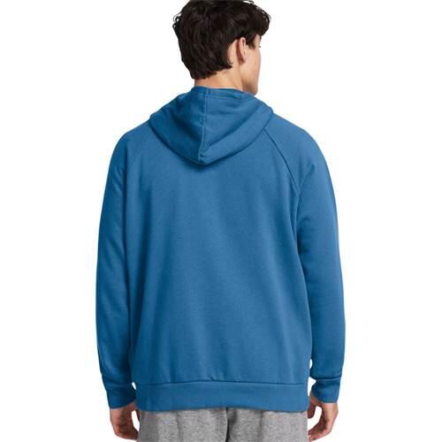 Heren Rival Logo Fleece Hoodie (Blauw) 4/5
