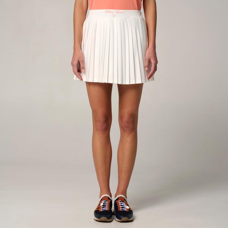 Jupe plissée Sporty Chic Femme Roland-Garros - Ecru