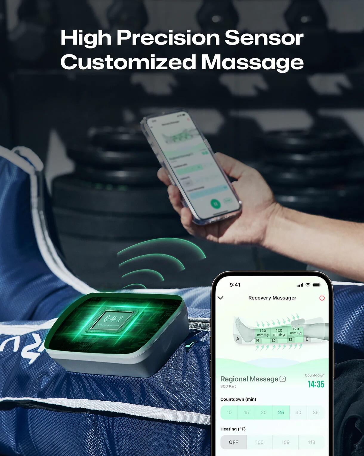 UREVO Wireless Recovery Massager Blau 6/7