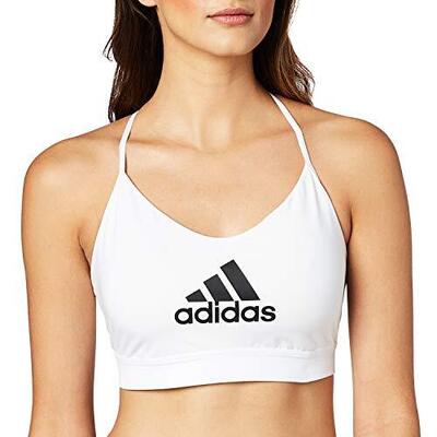 Top Sportivo Adidas All Me Badge Of Sport per Donna - Bianco. Taglia M