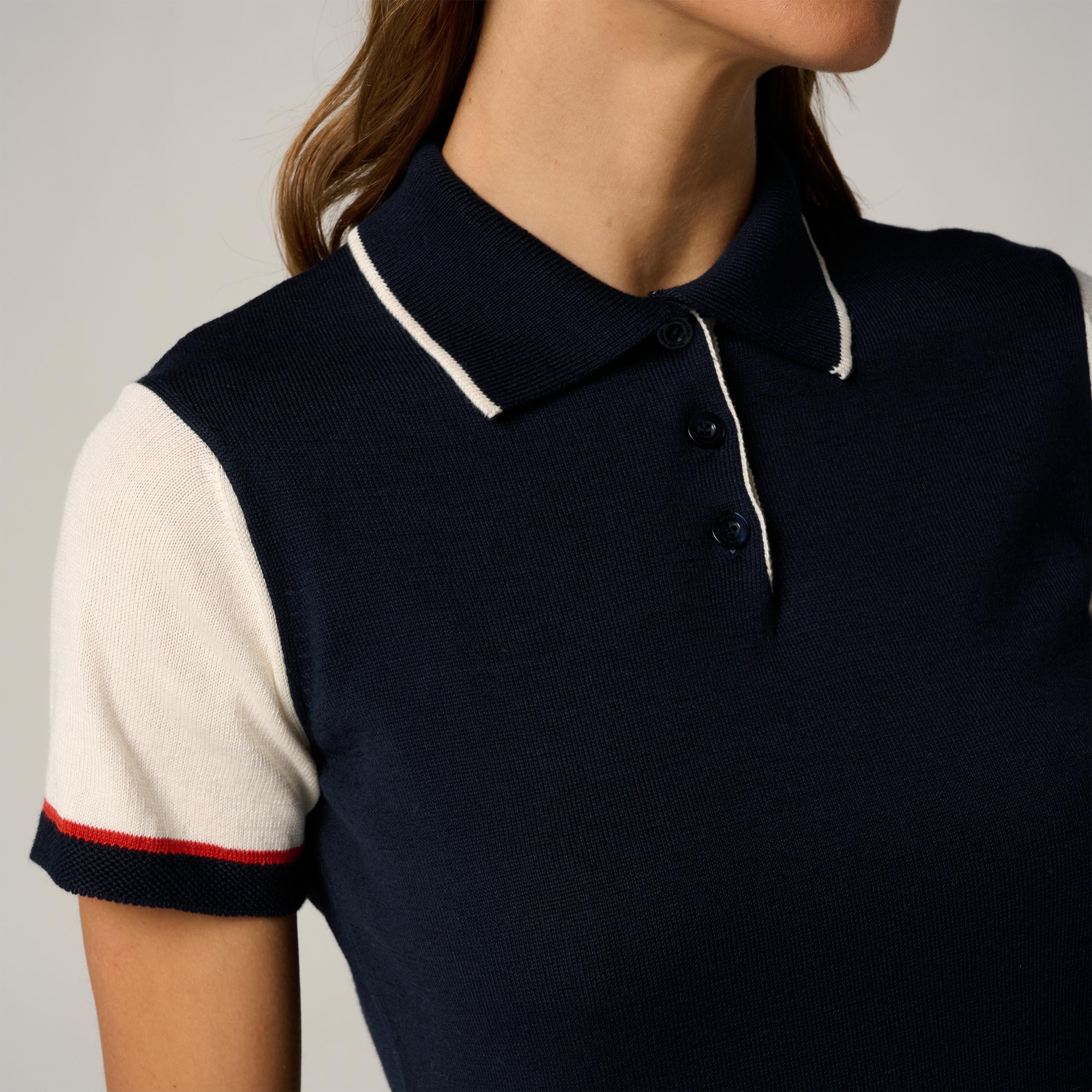 Polo Heritage Femme Roland-Garros - Marine 2/5