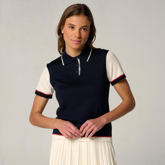 Polo Heritage Femme Roland-Garros - Marine