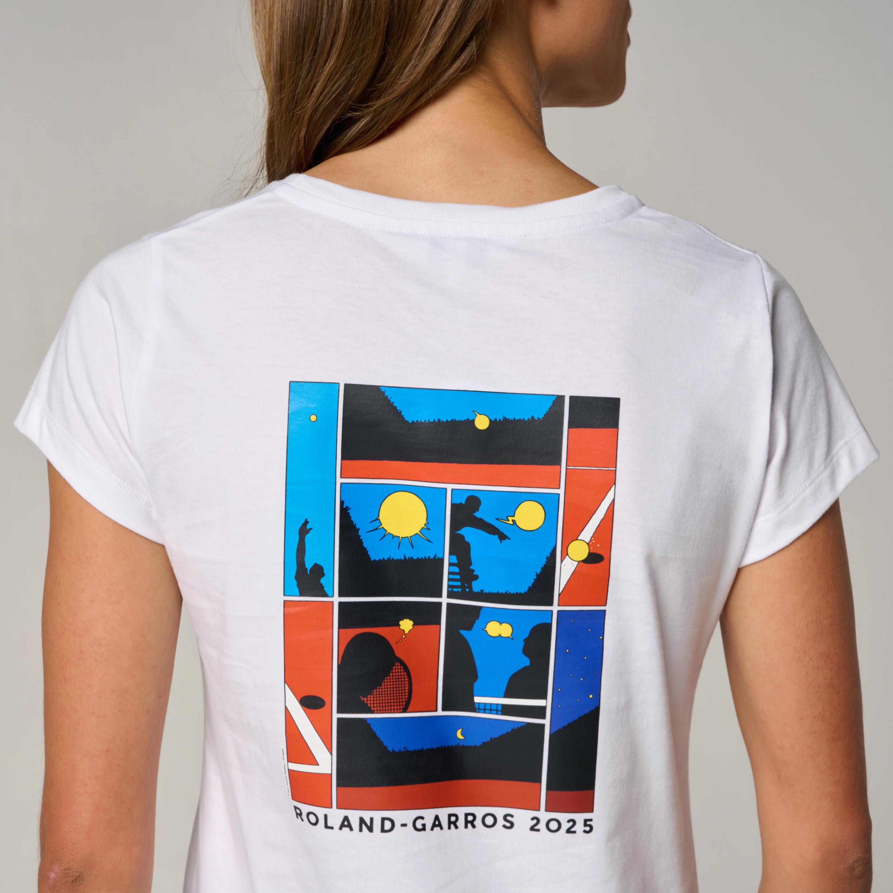 T-Shirt Affiche 2025 Femme Roland-Garros - Blanc 2/5