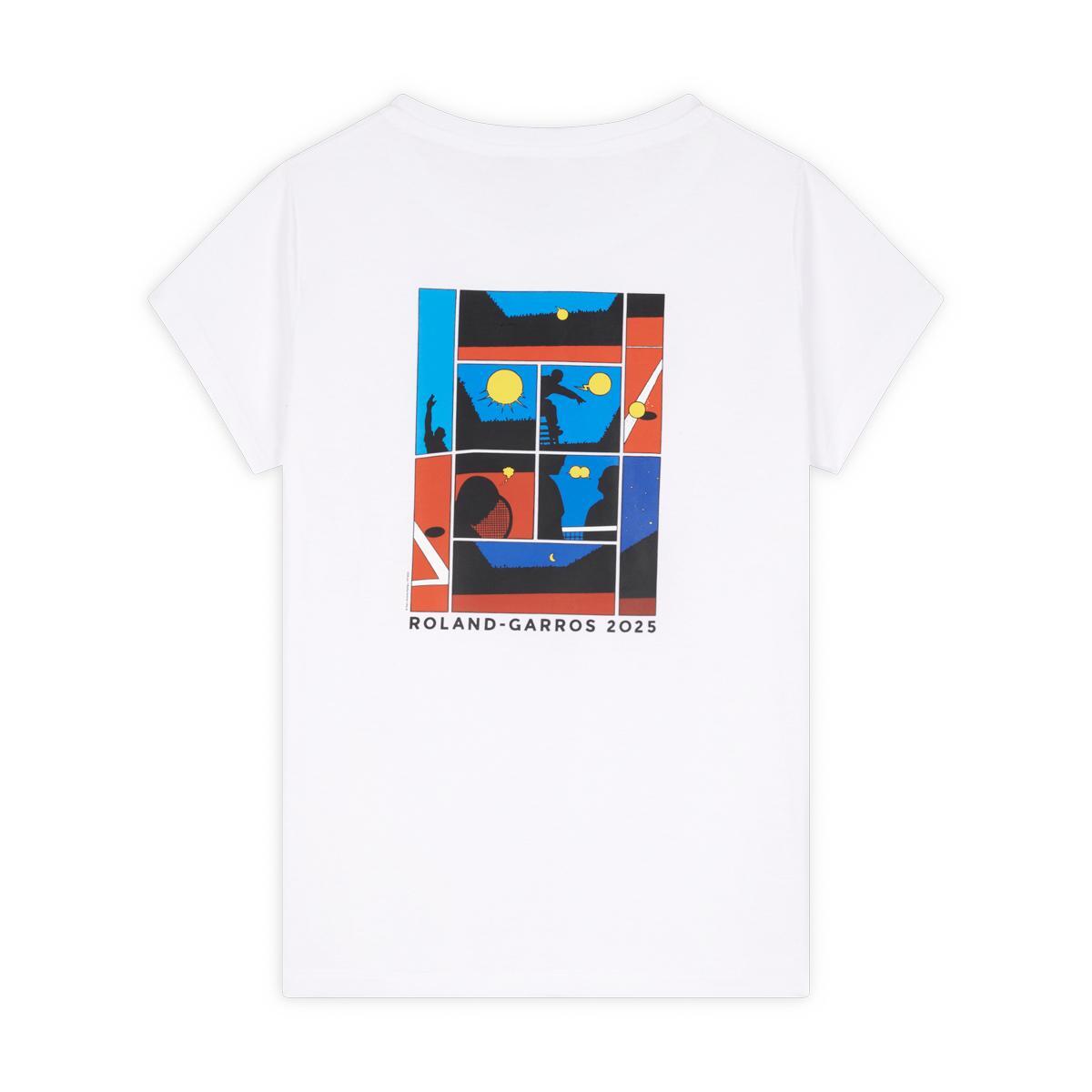 T-Shirt Affiche 2025 Femme Roland-Garros - Blanc 5/5