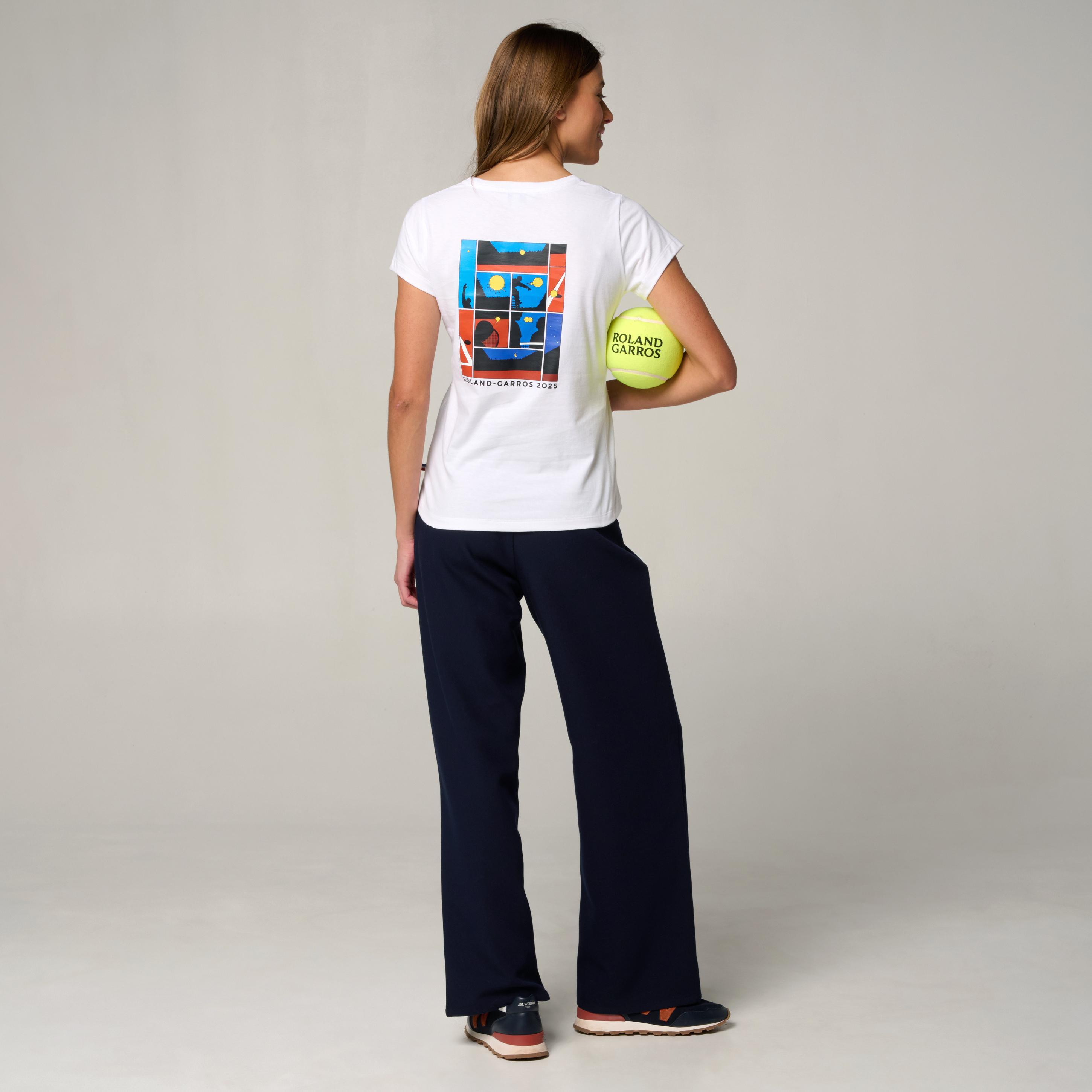 T-Shirt Affiche 2025 Femme Roland-Garros - Blanc 3/5