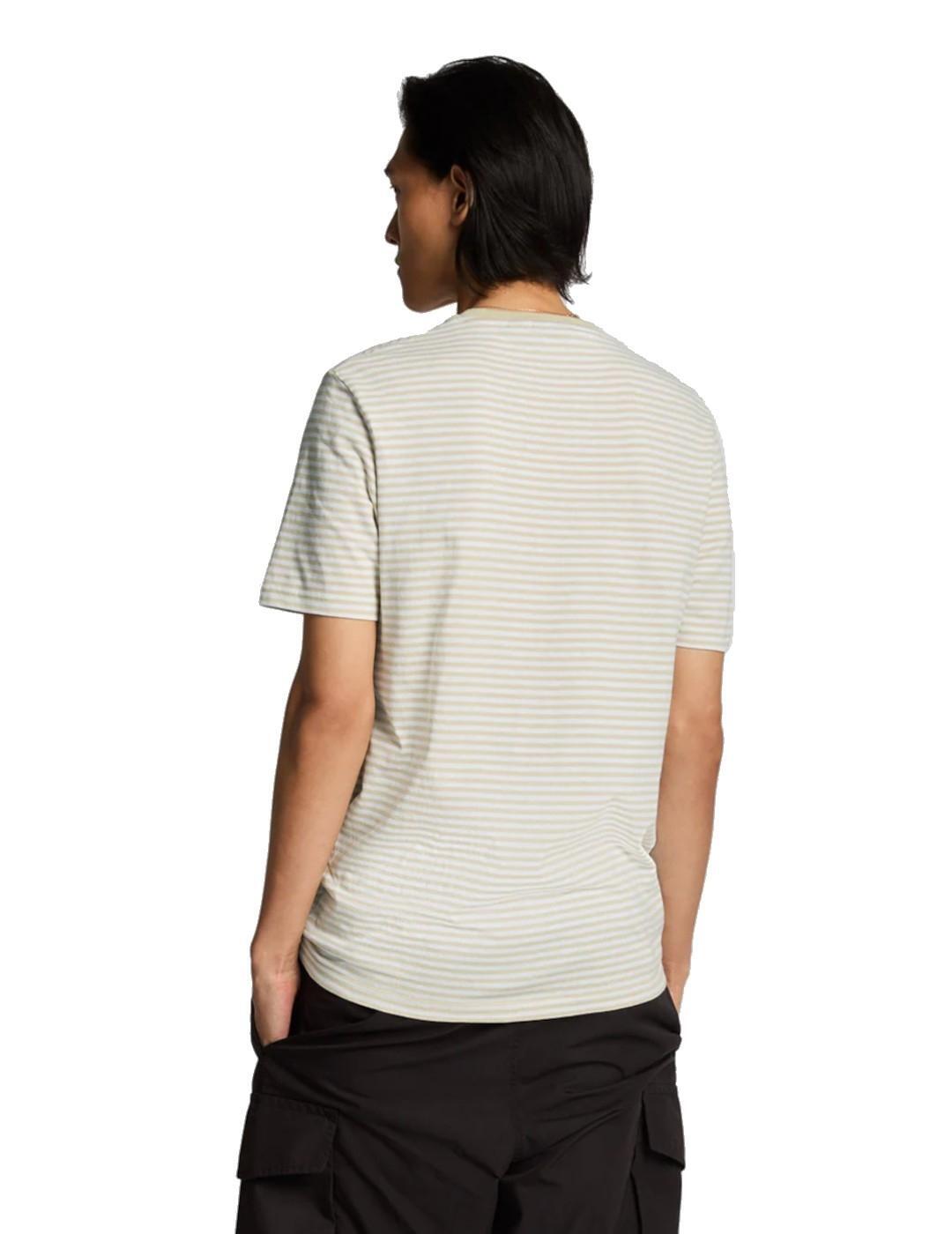 Camiseta para Hombre Lyle & scott Blend Beige 3/4