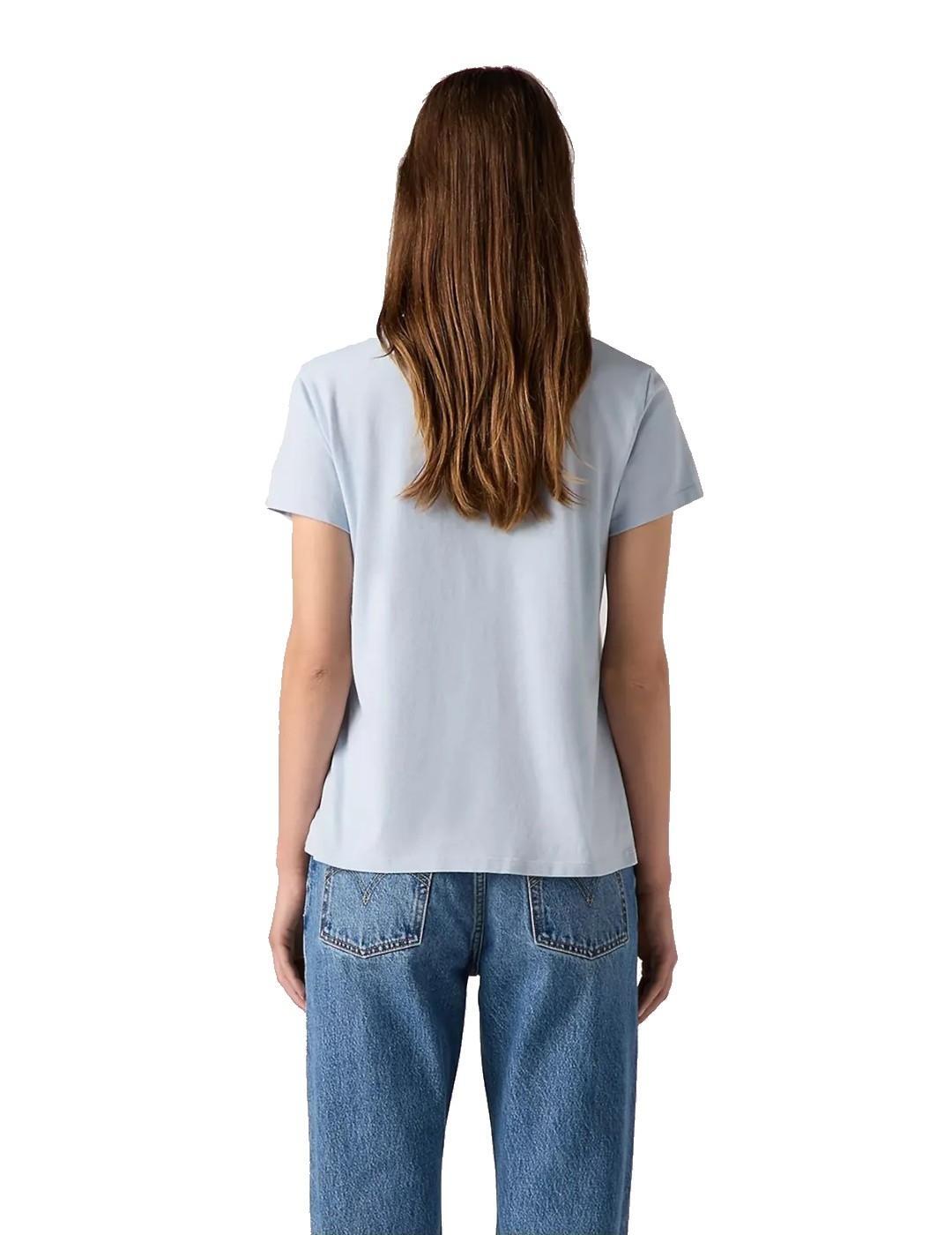 T-shirt pour femme Levis Logo petit Bleu. 3/5