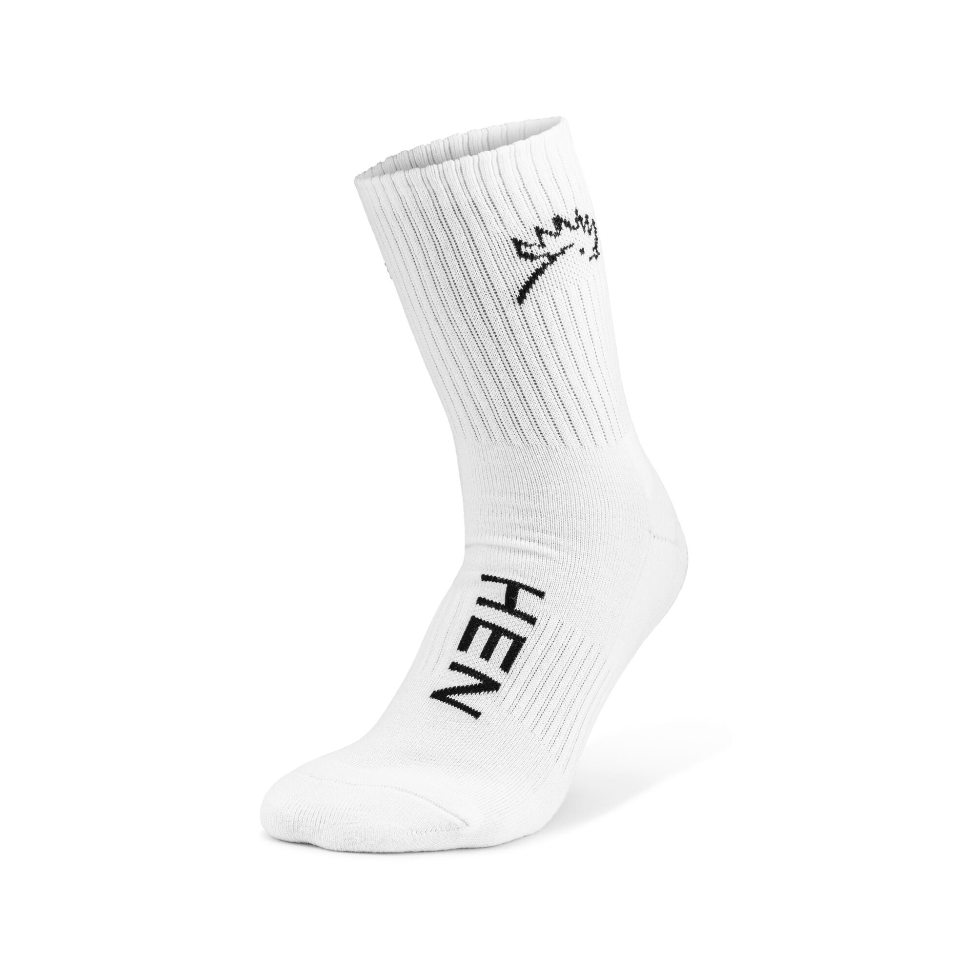 HEN SPORTSGEAR Hen Sportsgear Meias desportivas meia alta - Todos os dias - Branco - 3-PACK