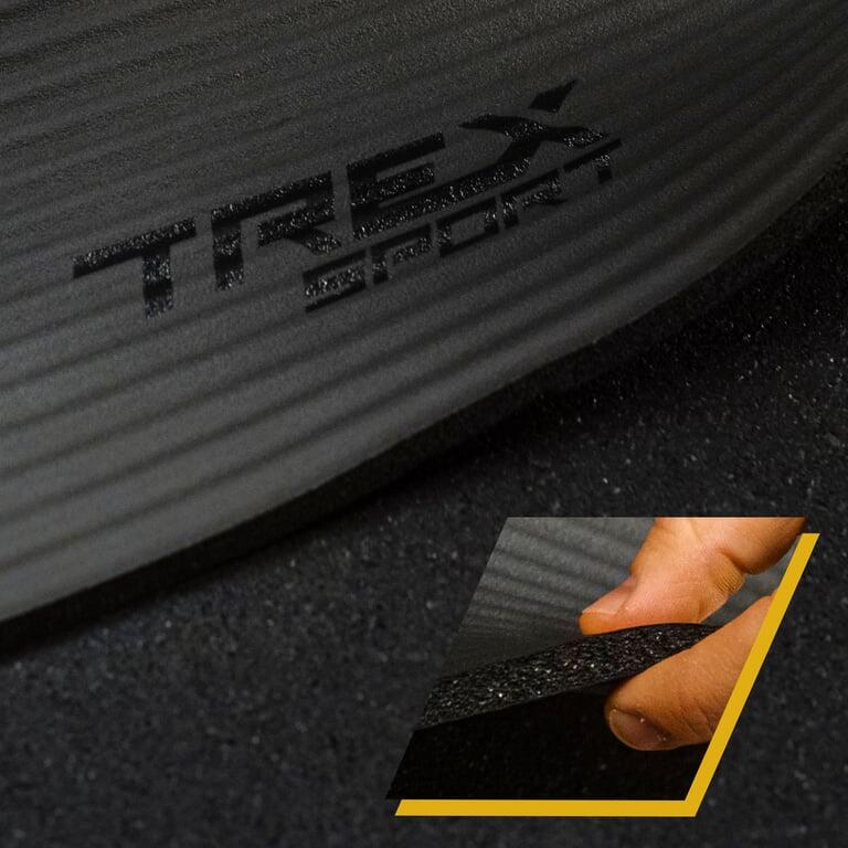 Mata fitness do ćwiczeń jogi pilatesu Trex Sport 190x80cm czarna 10mm 3/7
