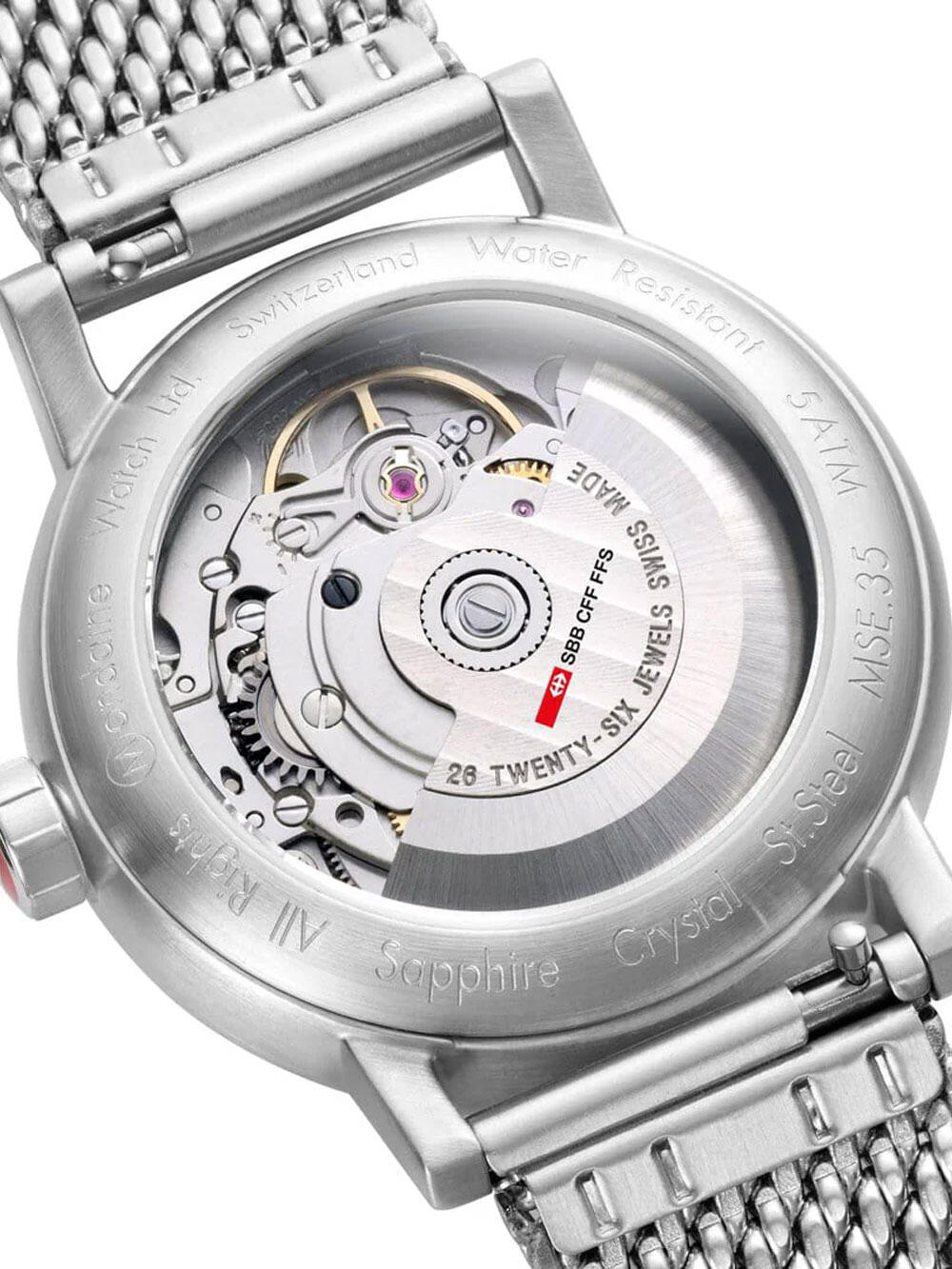 Mondaine MSE.35610.SM, Automatic, 35mm, 5ATM 3/4