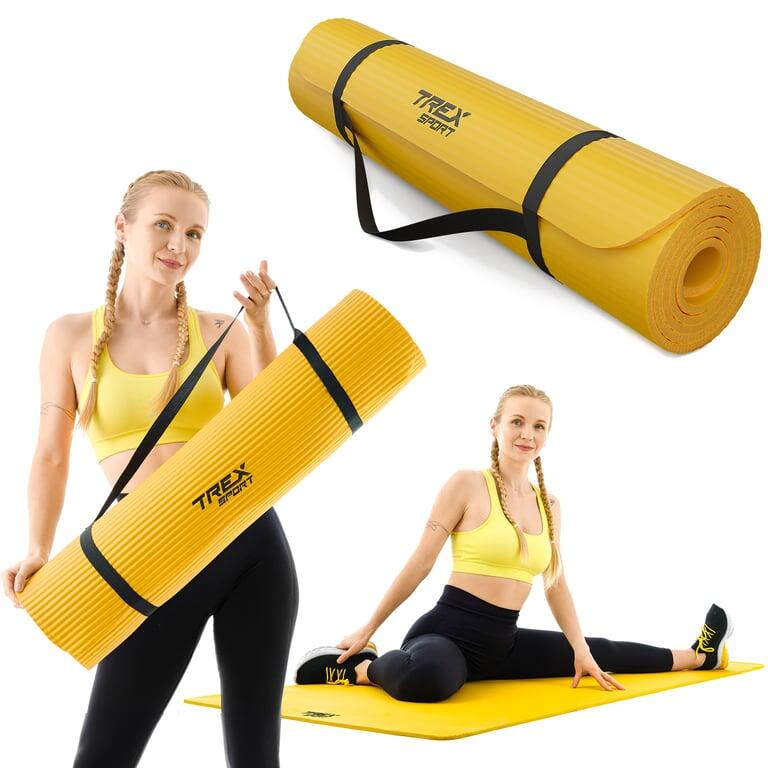 Mata do ćwiczeń NBR 1 cm 190x80cm żółta