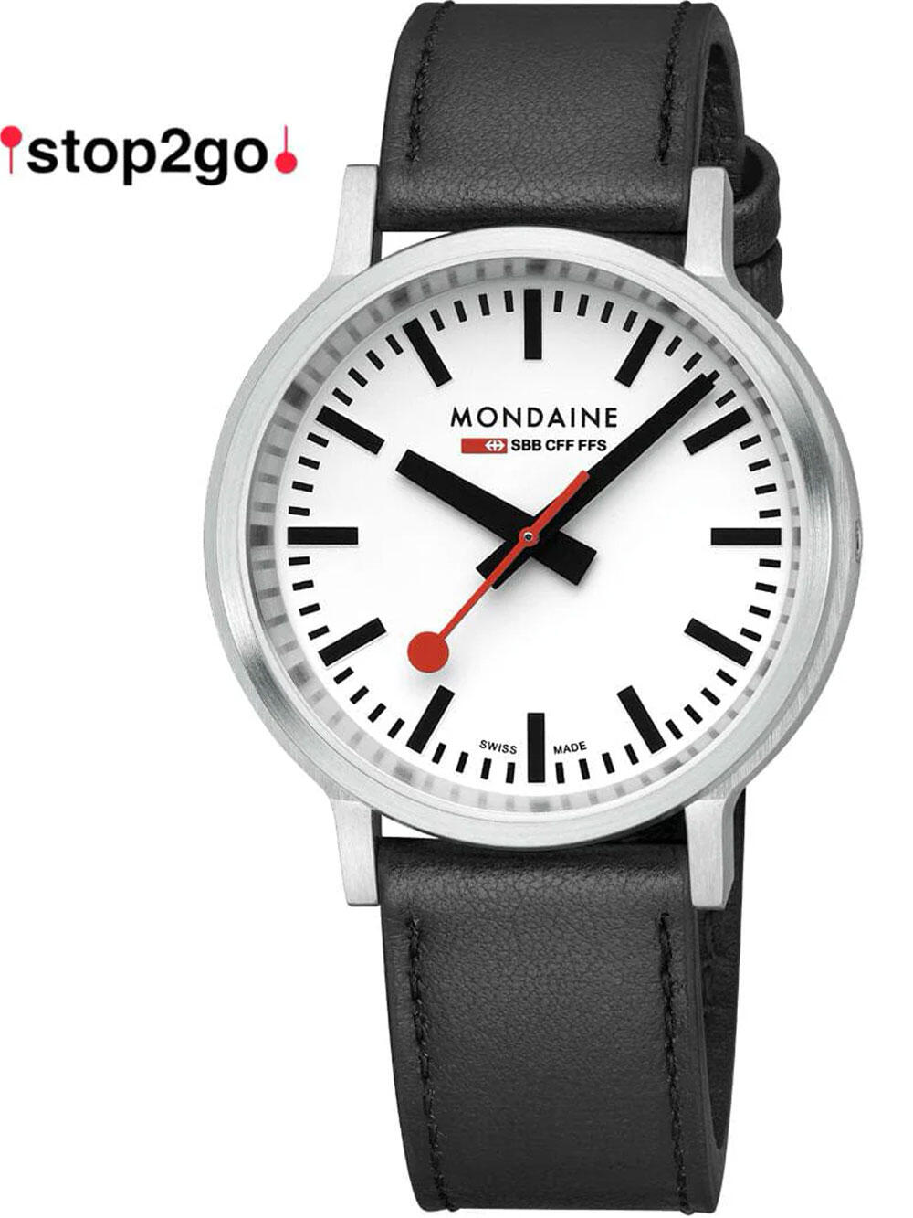Herrenuhr Mondaine MST.4101B.LBV.2SE, Quartz, 41mm, 3ATM 2/5