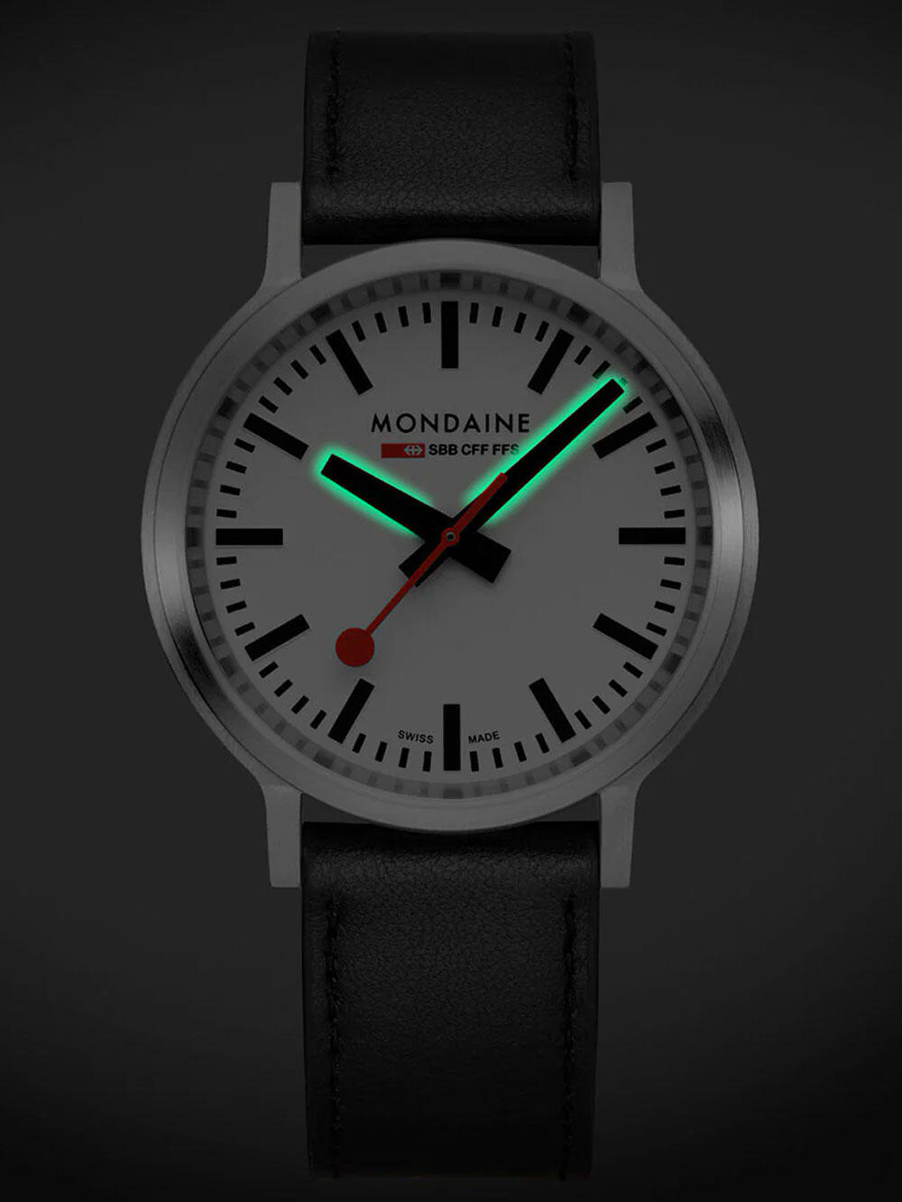 Herrenuhr Mondaine MST.4101B.LBV.2SE, Quartz, 41mm, 3ATM 3/5