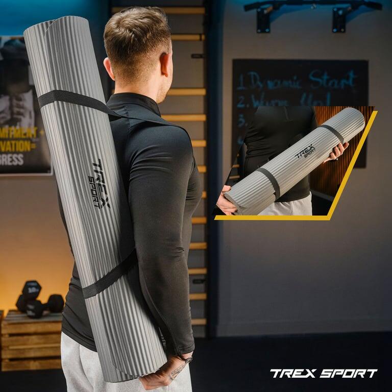 Tapis de fitness yoga et pilates 10 mm Trex Sport 190×80 cm gris 5/7