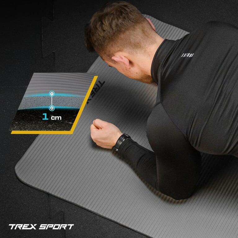 Tapis de fitness yoga et pilates 10 mm Trex Sport 190×80 cm gris 4/7