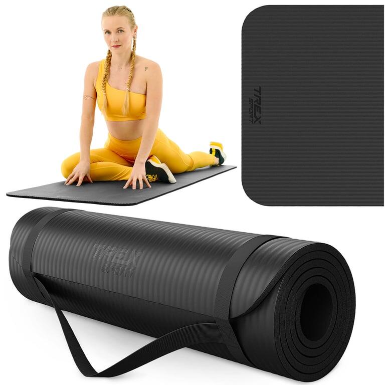 Trex Sport - Tapis De Fitness Yoga Et Pilates 10 Mm Trex Sport 180×60 Cm Noir - Tapis De Yoga - Noir - 180 Cm - Decathlon