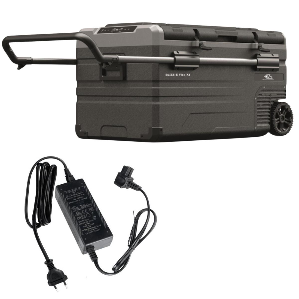 Eza - Eza Glacière À Compression Blizz-e Flex 73 Litres Camping-car + Adaptateur - Glacière - Noir - Decathlon