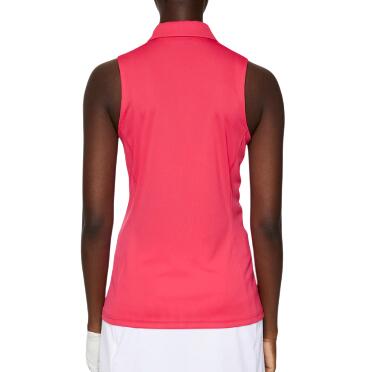 J. Lindeberg Dena Sleveless Top, Polo de golf sans manches pour femmes, Fuchsia 3/4