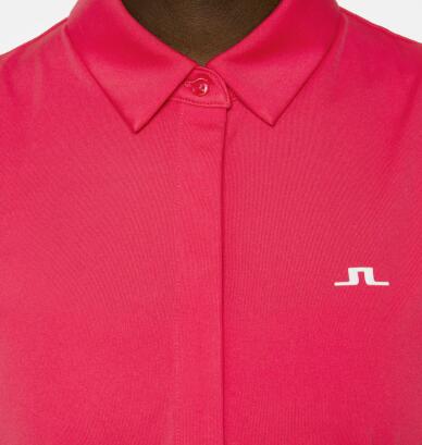 J. Lindeberg Dena Sleveless Top, Polo de golf sans manches pour femmes, Fuchsia 4/4