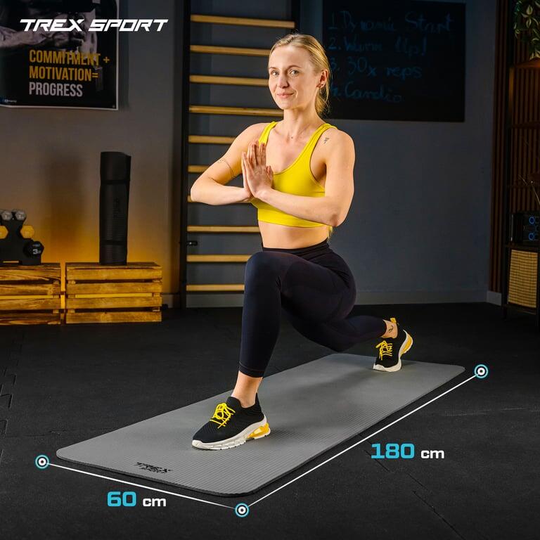 Saltea fitness yoga pilates Trex Sport 180x60cm gri 10mm