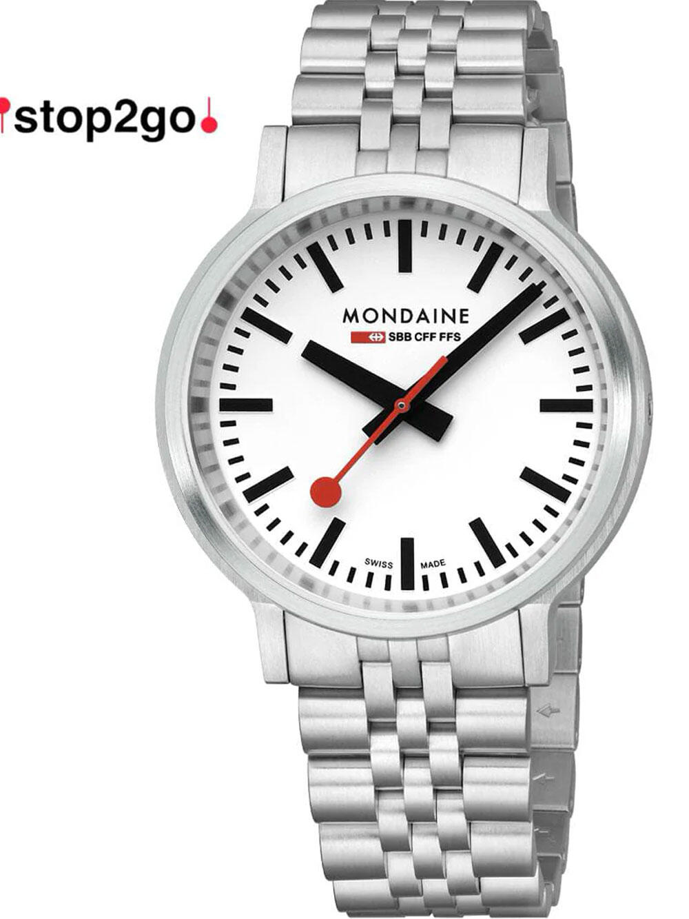Herrenuhr Mondaine MST.4101B.SJ.2SE, Quartz, 41mm, 3ATM 2/5