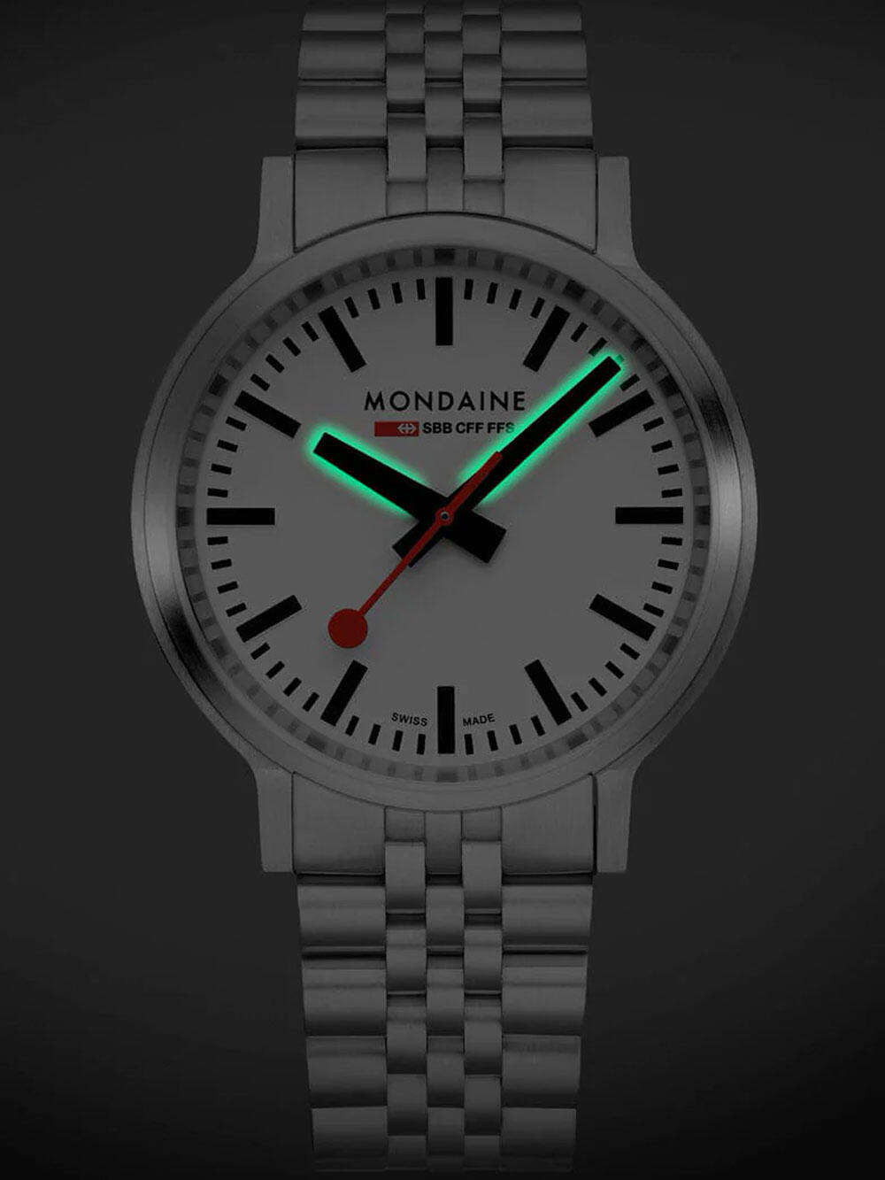 Herrenuhr Mondaine MST.4101B.SJ.2SE, Quartz, 41mm, 3ATM 3/5