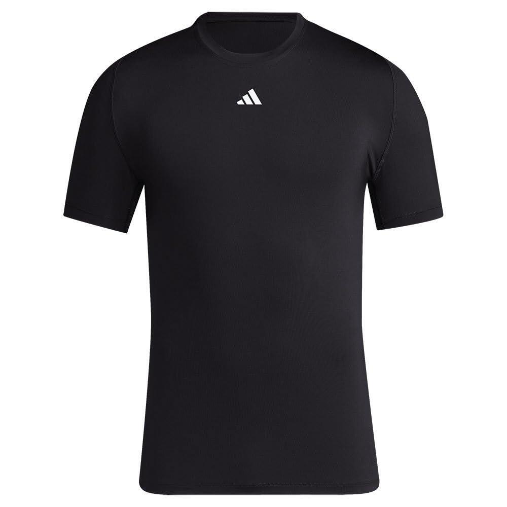 ADIDAS T-Shirt Sportiva Adidas Uomo a Maniche Corte Nera, Taglia M