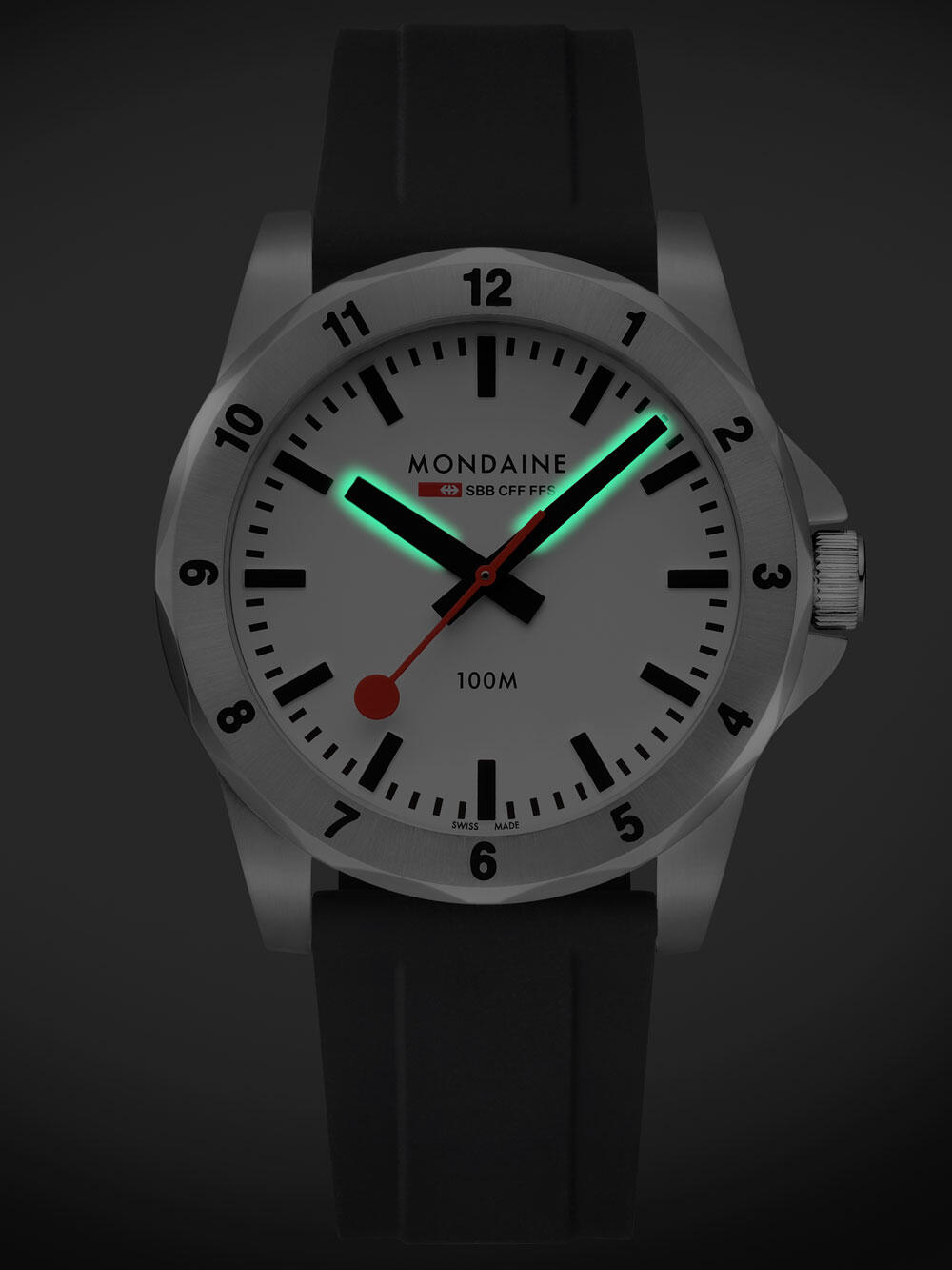 Mondaine MSN.4211B.RB, Quartz, 42mm, 10ATM 3/5