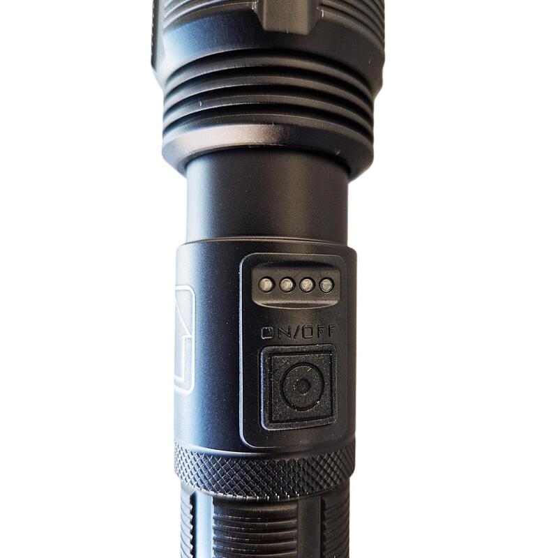 Lanterna premium Foton Super 0433 USB-C, cu zoom, LED 10W, aluminiu