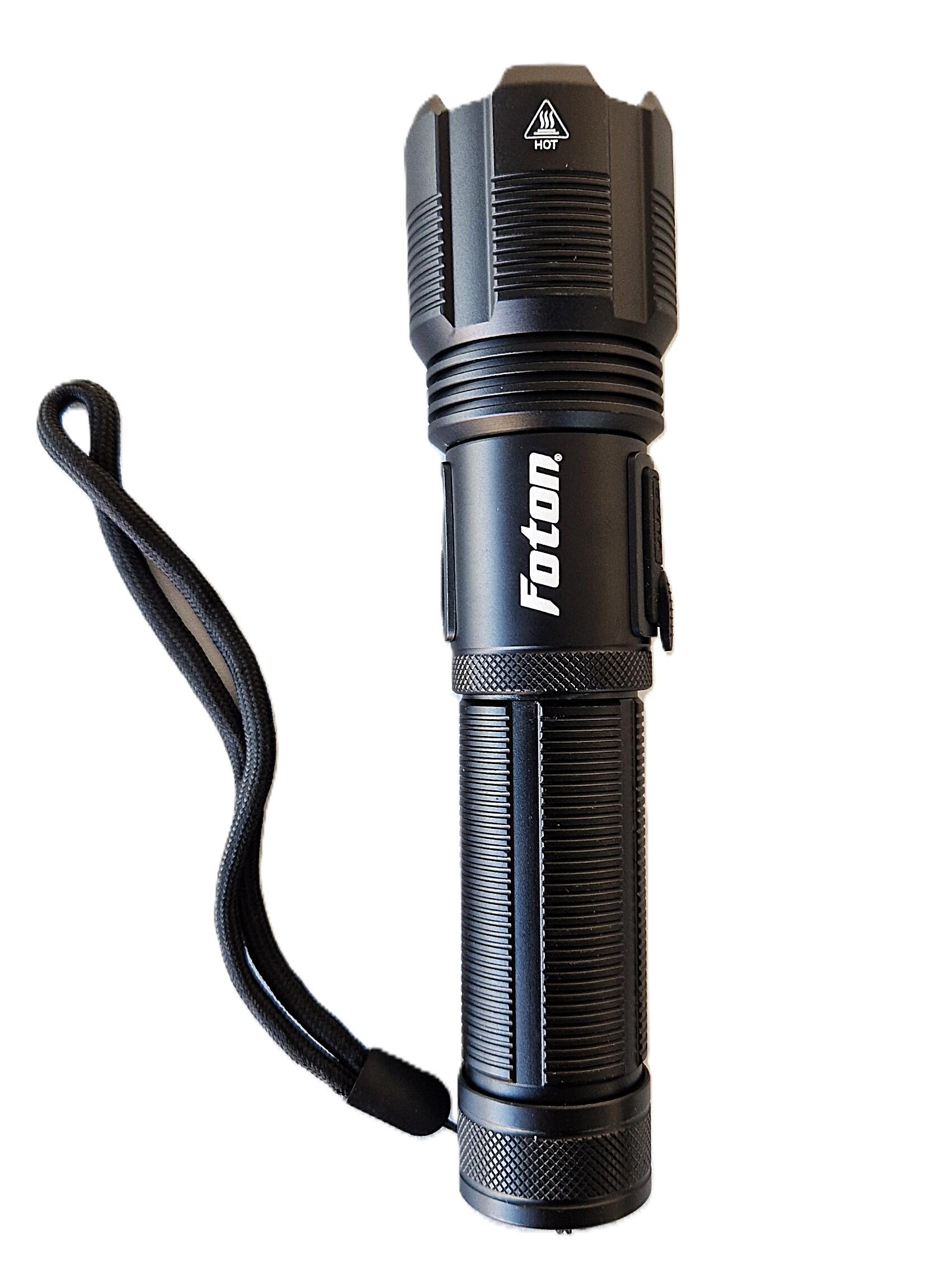 Lanterna premium Foton Super 0433 USB-C, cu zoom, LED 10W, aluminiu