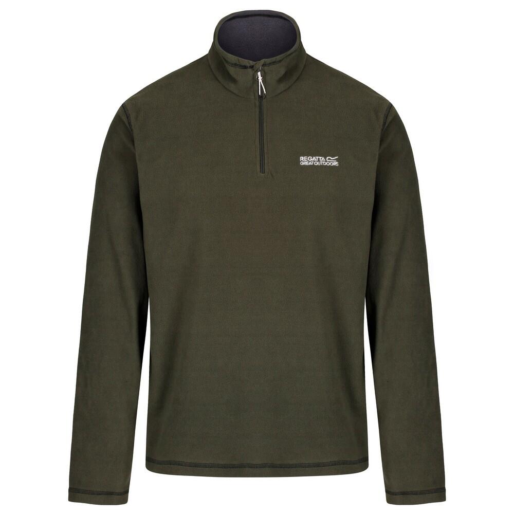 REGATTA Great Outdoors Mens Thompson Half Zip Fleece Top (Dark Khaki)