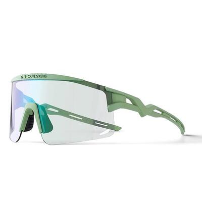 Photochrome fietsbril met uv-bescherming - groen