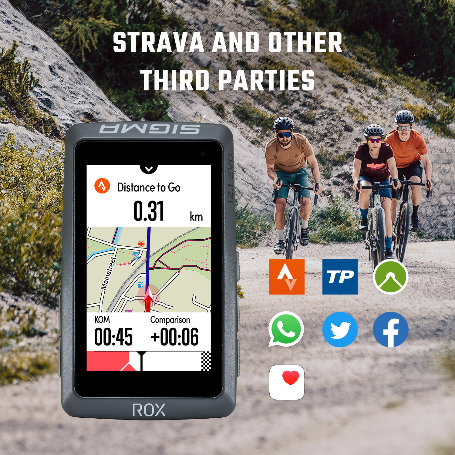 GPS-FAHRRADCOMPUTER ROX 12.1 EVO WEISS 7/8