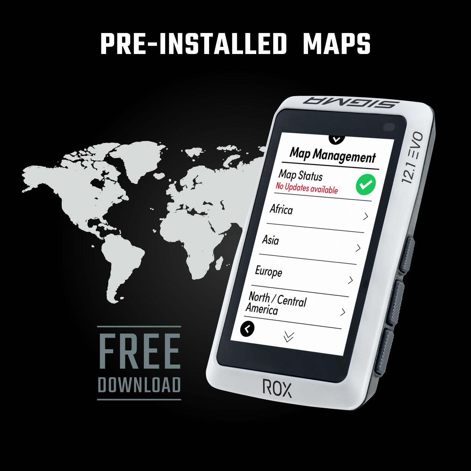 GPS-FAHRRADCOMPUTER ROX 12.1 EVO WEISS 5/8