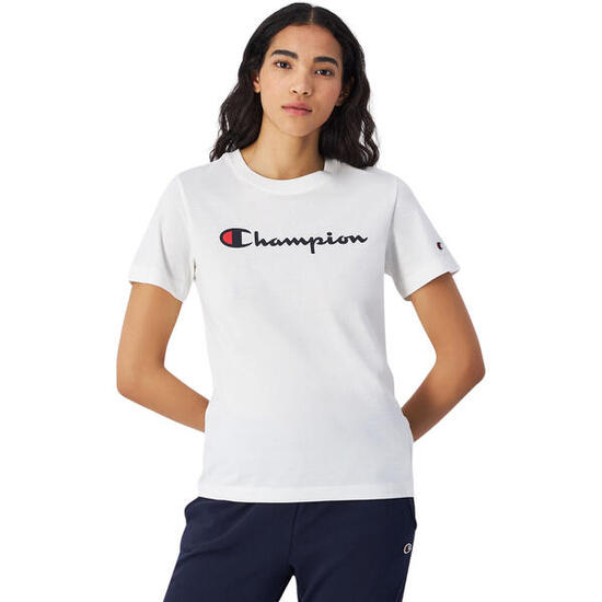 Champion Damen T-Shirt kurzarm 100% Baumwolle