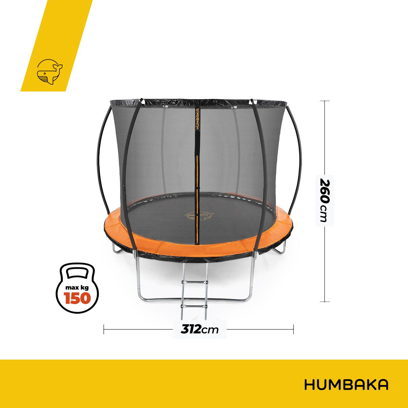 Trampolina ogrodowa HUMBAKA Super 312 cm 2/5