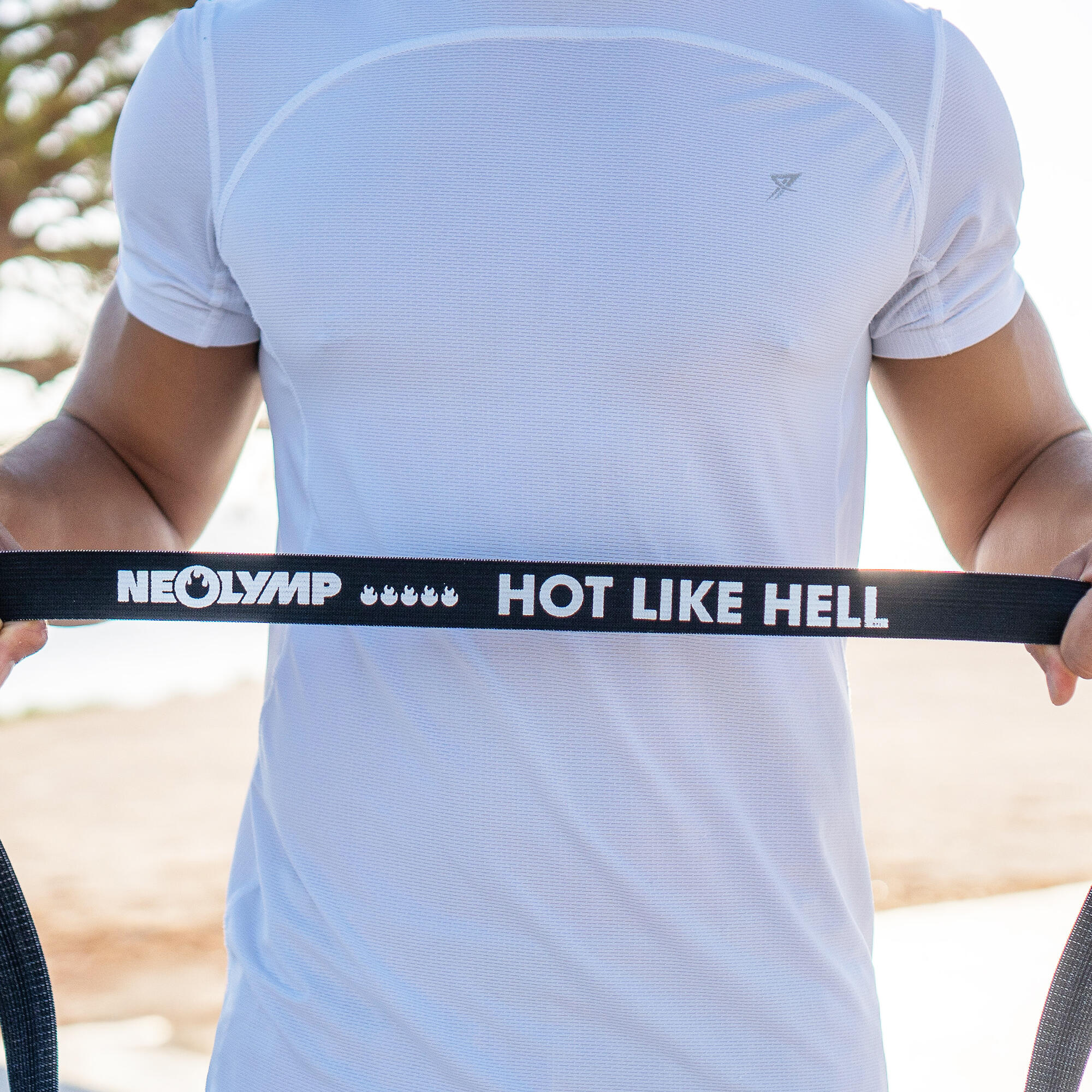 Fitnessband lang aus Stoff – Widerstandsstufe 5, Traininsbänder mit Tasche 6/7