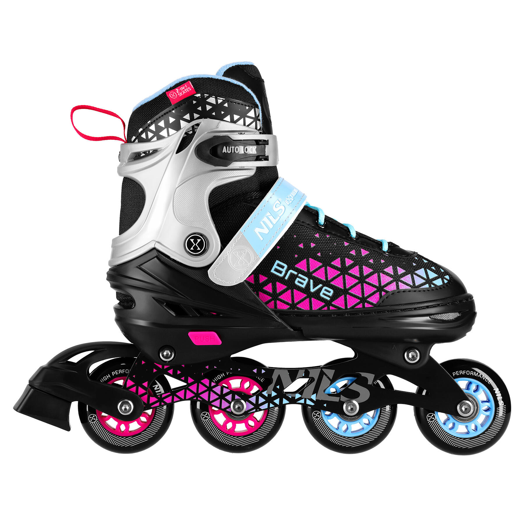 Patins à roues alignées 2en 1 avec plaque de patin de hockey Nils NH18190A 4/7
