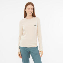 Tee Shirt de Randonnée Viking "Longsleeve Escalante Lady" S Beige