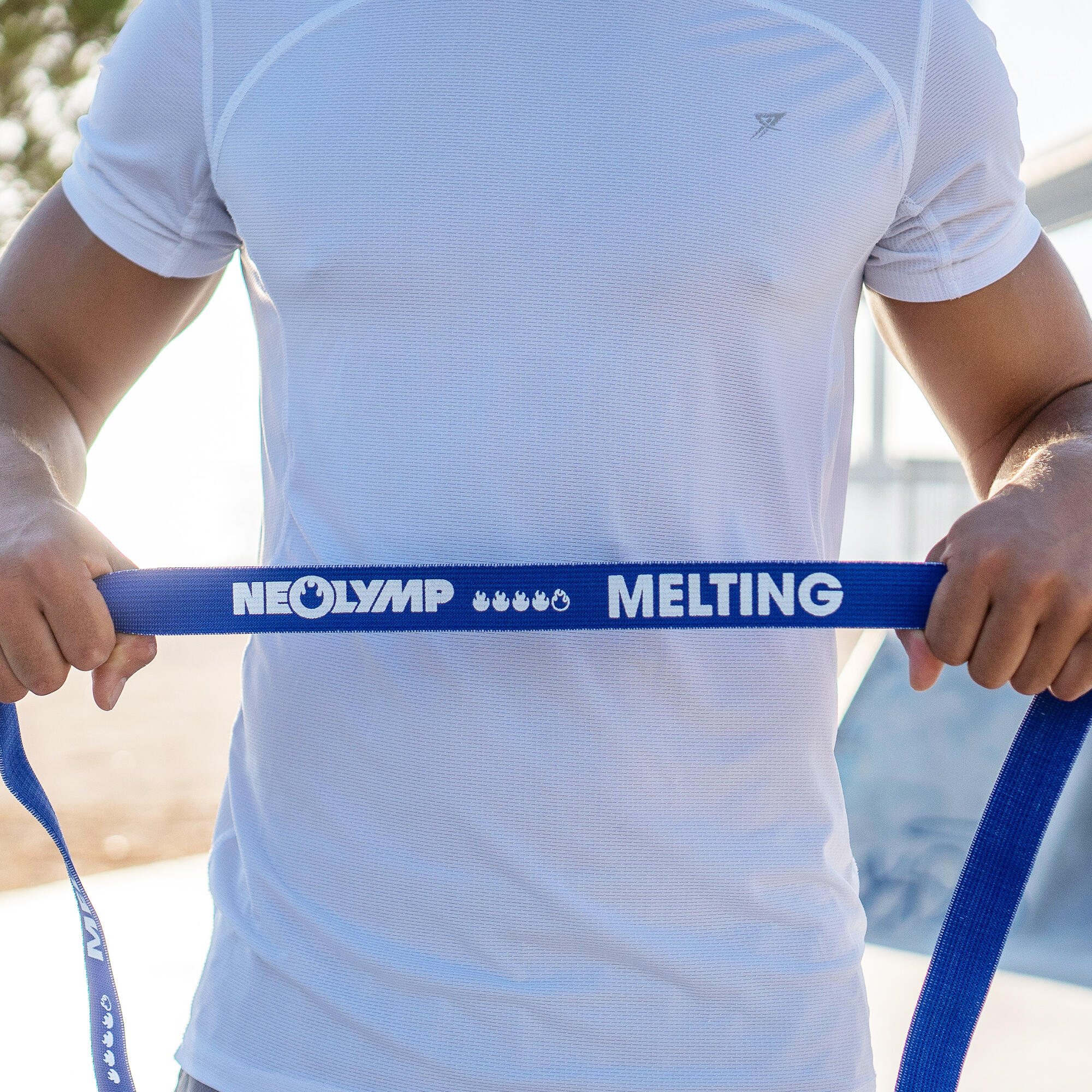Fitnessband lang aus Stoff – Widerstandsstufe 4, Traininsbänder mit Tasche 6/7
