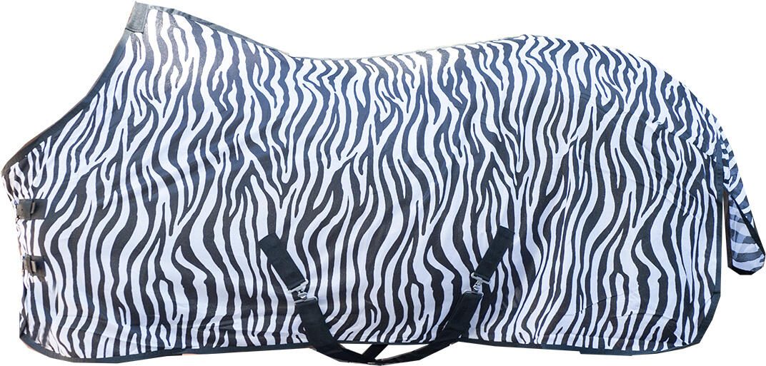 Fliegendecke mit Kreuzgurt ZEBRA schwarz/weiß 3/7