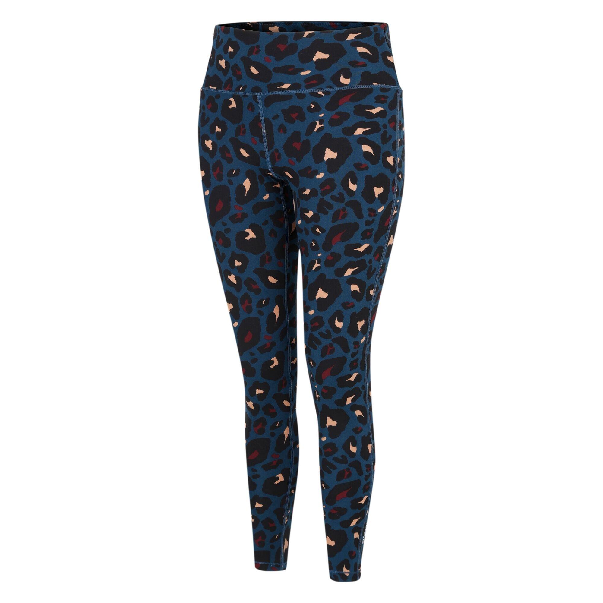 Womens/Ladies Influential Animal Print Gym Leggings (Moonlight Denim) 3/5