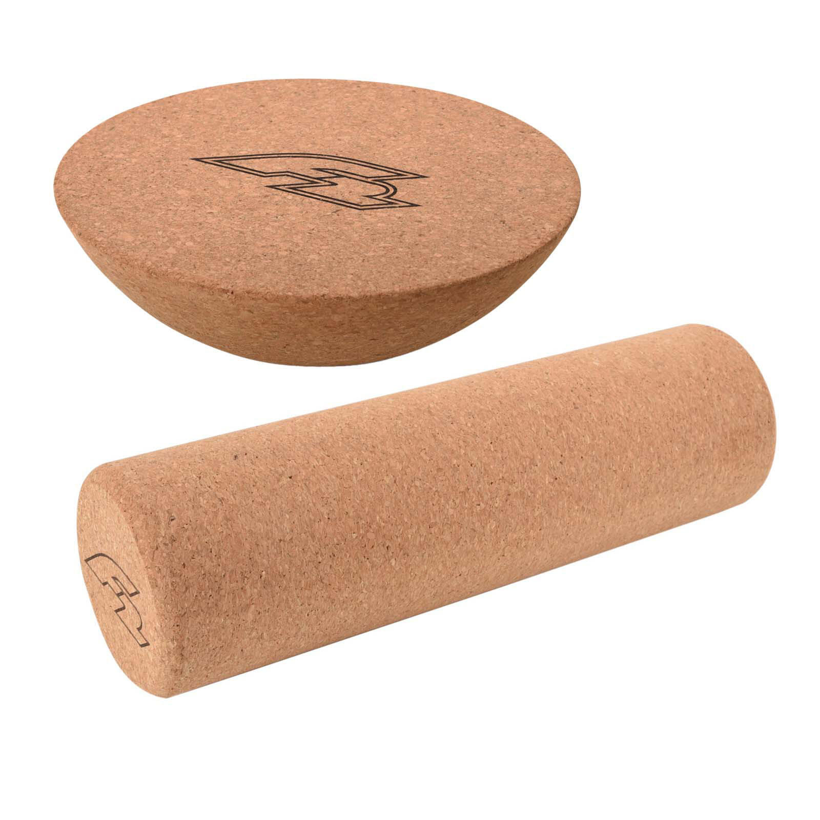 F2 F2 Set Balance Board Halbkugel 30x10cm + Korkrolle 33x9,5cm