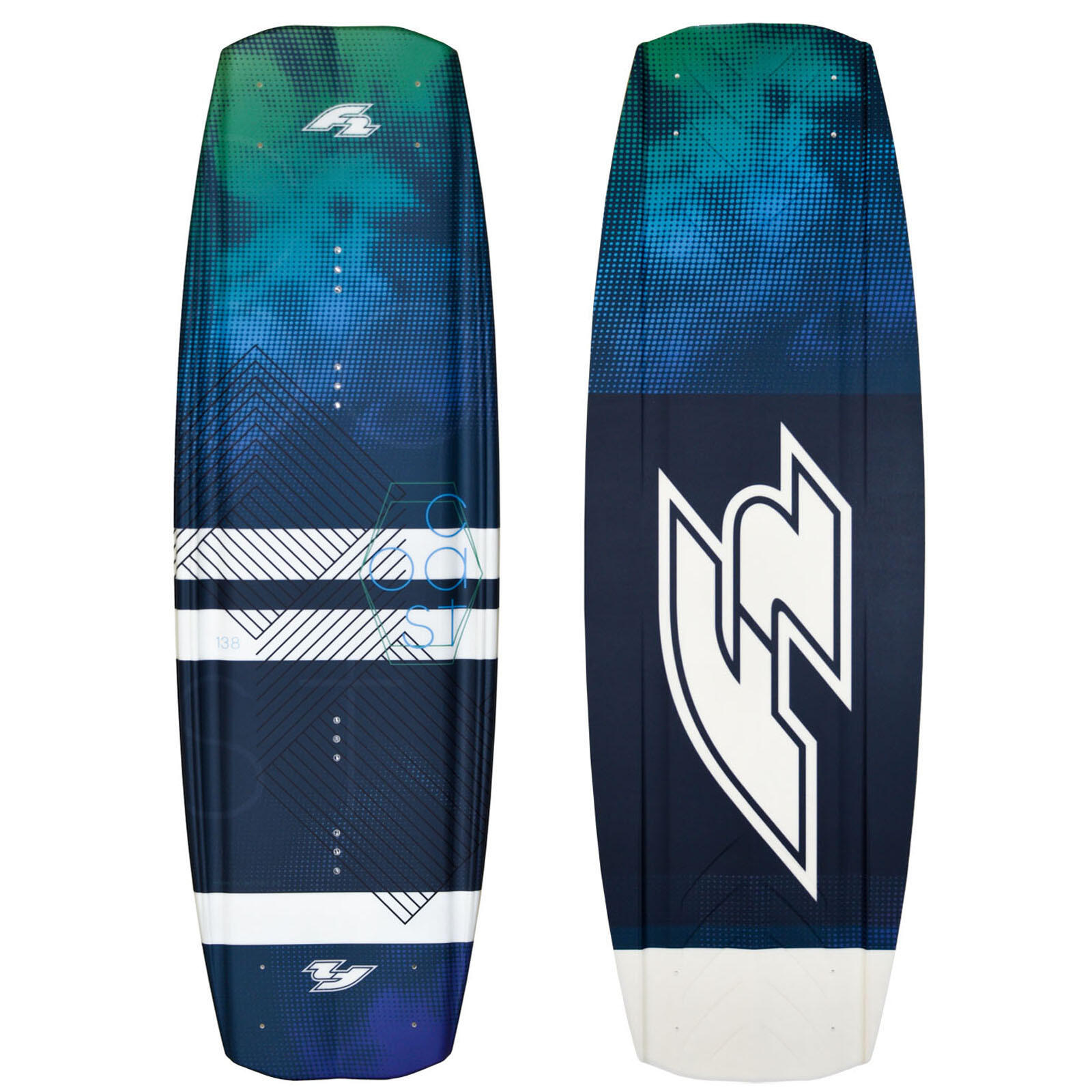 F2 Set Wakeboard Coast Ocean 144cm mit Wakebindung Team Boot L/XL 2/4