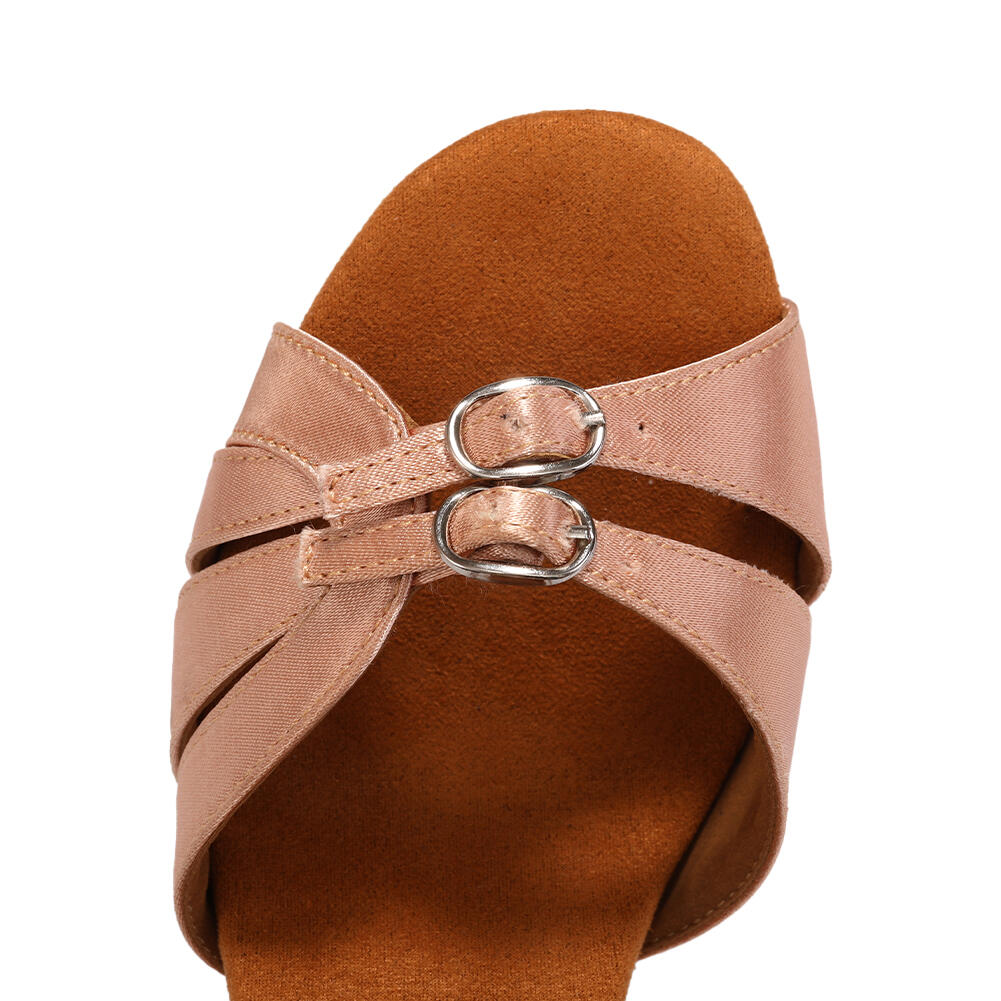 Sapatos de dança "Málaga" salsa bachata kizomba latino - rosa 7 cm 2/7