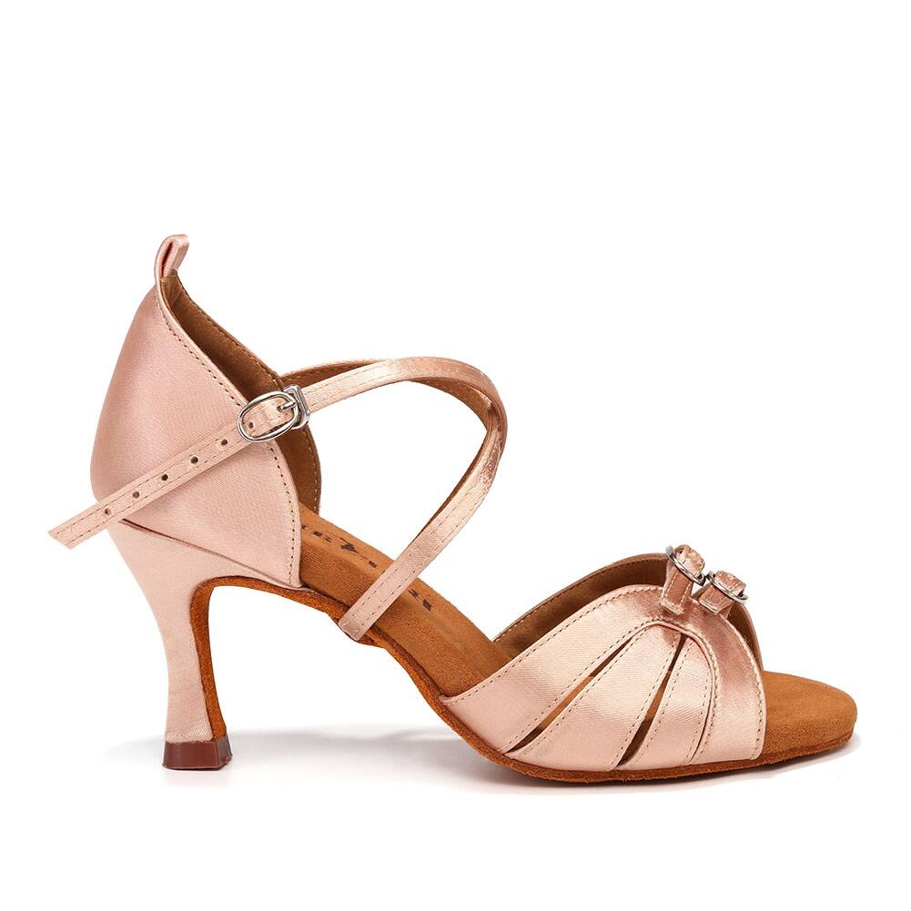 Sapatos de dança "Málaga" salsa bachata kizomba latino - rosa 7 cm 7/7